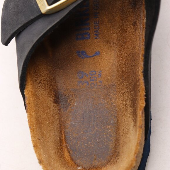 Birkenstock Arizona Navy Leather Women's EU 39 US 8 Soft Footbed Comfort Sandals - Picture 3 of 9